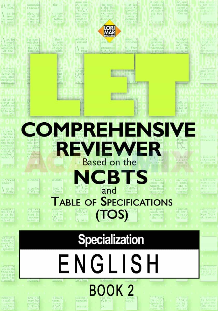 LET COMPREHENSIVE REVIEWER, Specialization English Book 2 - Lorimar ...